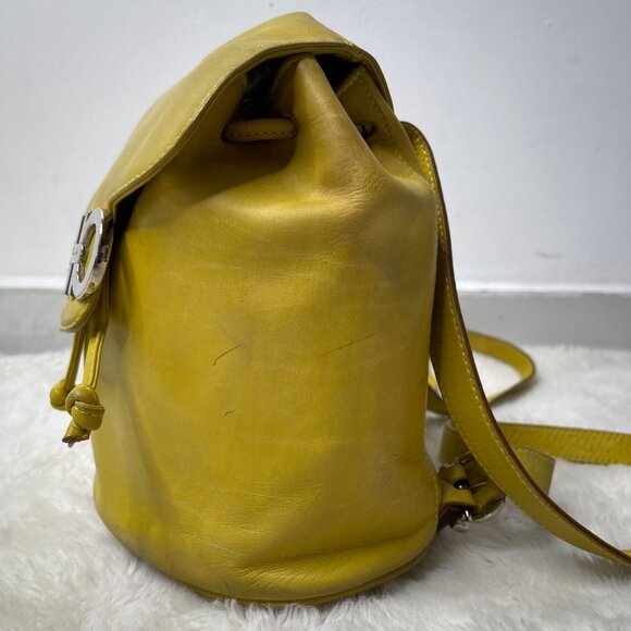 Salvatore Ferragamo Women\'s Yellow Gancini Leather Backpack main image 16